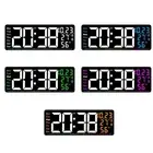 Digital Wall Clock Week Display LED Alarm Clock for Dorm Living Room Bedroom