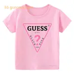 GUESS TSHIRT 女孩 LISA JENNIE JISOO ROSÉ T 恤女孩上衣 TEE 韓式粉色童裝童裝男