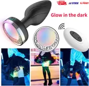 LED Light Anal Vibrator Glow Illuminated Butt Plug Prostate Massager SM Sex Toy