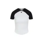 [Courreges] Courreges-White And Black Circle Contrast Cotton T-Shirt-Donna S STAND