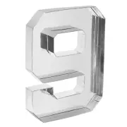 10" Cardboard Number 9, Paper Box Fillable Tray Container, Silver