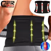 Lower Back Waist Support Belt Brace Heavy Duty Lift Lumbar Work Sciatica Pain HG
