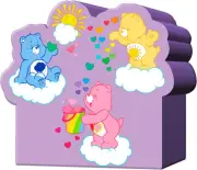 Silver Buffalo Care Bears Sun Shower Large Die-Cut MDF Box Wall Purple/Multi