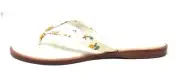 Tory Burch Women's Benton Thong Sandals Flats in Leather (Rose Floral - Rolled