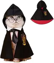 Fungusic Dog Cat Halloween Costumes Cape Pet Halloween Apparels Cosplay Costume Cloak Pet Shawl Supplies for Halloween & Christmas Red