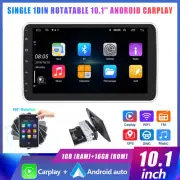 Single1 Din 180° Rotatable 10" Android 10 Car Radio GPS Stereo Head Unit Carplay