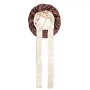 Brown Hair Cap Silk Hair Wrap Sleeping Double layer Silky Satin Bonnet