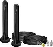 2pcs 5G LTE Antenna Signal Amplifier Omnidirectional Network Antenna SMA TS9 Connector 15 dbi Magnetic Base Antenna with 3M Cable for 3G/4G/5G/GSM/GPRS Router IoT Gateway Smart Home