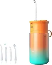 Portable Household Electric Cleaner Water Floss Mini Portable Oral Irrigator Rechargeable Waterproof Teeth Cleaner for Home and Travel 200ml Detachable Reservoir