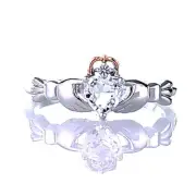 Clogau Silver Ring Size K Welsh Rose Gold Friendship Affinity 3SLFR