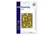 Anker Drawing Pins In Hardcase (Pack of 200) (Gold) (One Size)