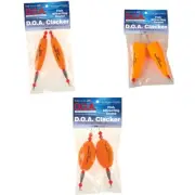DOA Clackers Orange Saltwater Fishing Lure 2 Package