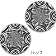 Set of 2 BPM Patterns #1 DJ 7" inch Slipmat Portablism Slip Mat x2