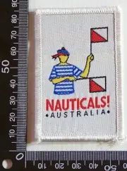 VINTAGE NAUTICALS AUSTRALIA EMBROIDERED SOUVENIR PATCH WOVEN CLOTH SEW-ON BADGE