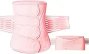 [MidiLi] Belly Band After Pregnancy Belt Posture Corrector 3 in 1Maternity Postpartum Corset Set Shapewear Corset Girdle Slimming Bandage Band Waisr Trainer (Color : Pink, Size : XXL/XX-Large)