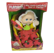 VINTAGE 1997 PLAYSKOOL MY LITTLE LADYBUG DOLL & CARRIER # 5192 STUFFED PLUSH TOY