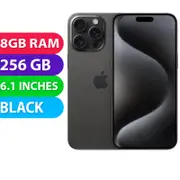 Apple iPhone 15 Pro (256GB, Black) - Excellent - Refurbished