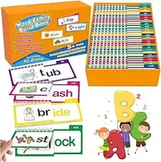 30 Read and Rhyme Flip Books | Word Family & Phonics Learning Bundle with Flash Cards (Letter Sounds, Vocabulary, Sight Words) + Educational Games for Early Readers