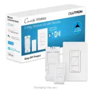 Lutron Caseta White 150 W 3-Way Smart-Enabled Dimmer Switch w/Remote Control 1 p
