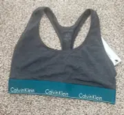 Calvin Klein Women's Modern Cotton Unlined Bralette Bra F3785 Gray-X-Small