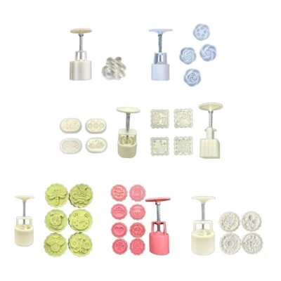 Mung Bean Cake Molds Mooncake Cutters Plastic Pastry Decoration Tools for Baking