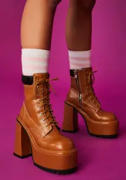 [Dolls Kill x Bratz] Lady Boss Combat Boots