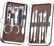 Nail Clippers Nail kit Manicure Set, 19/10/7Pcs Stainless Steel Professional Scissor Travel Suit with Box Toe Trimmer Manicure Cutter Kit Nail Tools(12pcs Gold Pattern)