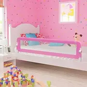 Toddler Safety Bed Rail Pink 180x42 cm Polyester Child Bed Guard Safety Barrier