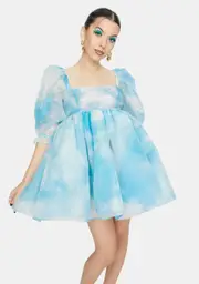 [Selkie] The Organza Clouds Puff Dress