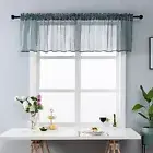 Mesh Short Curtain Wear Rod Style Light-transmitting Translucent Short Sheer