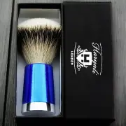 Men Shaving Brush Silver Tip Synthetic Brushes Hand Assembled with Shiny Hairs