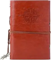 Journal Notebook Loose Leaf Notebook Leather Cover Vintage Blank Pages