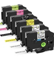 6 Replacement for Brother P-Touch Label Tape TZe Tape 12mm Laminated