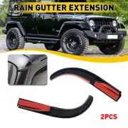 Fits Jeep Wrangler 2007-2017 JK Water Rain Diverter Guard Slot Gutter Extension (for: Jeep)