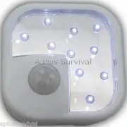 Wireless Motion Sensor Light Lamp 10 Bright LED Bulbs Safety Security Survival