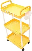 Angoily 1Set Rolling Storage Cart with Wheels Versatile Organizer Trolley for Kitchen Bathroom Bedroom Design Random Colors Mobile Utility Cart for Easy Access