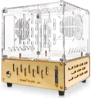 Mini ITX PC Case - Premium Clear Arcylic and Wood PC Case - Unique Small Gaming
