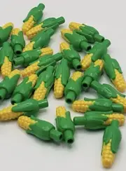 Lego 25 Corn Cob Maize with Husk and Molded Yellow Kernels / City Farm vegetable