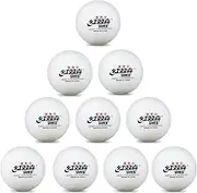 DHS 3-Star Premium 40+ Table Tennis Balls White Ping Pong Balls Tournament-Level 40+ ABS Professional Perfect Sphere for Perfect Spin, Excellent Accuracy, Reliable Bounce-10 Pack