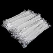 White Combs with Individually Wrapped, 7.1 Inch Disposable Combs in Bulk, Hygiene Hair Combs for Hotel, Salon and Homeless (50 Pack)