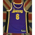 NIKE 球衣：LEBRON JAMES 湖人 LAKERS 6號