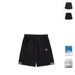 【FILA】KIDS 孩童款 吸濕排汗 運動針織四分褲-黑色 1SHX-4418-BK