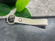 5" Inspirational Scripture Leather Keychain Bronze-Tone New Free Ship A3145
