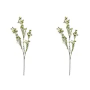 2x Urban 74cm Artificial Chamelaucium Stem Fake Flower Home Decor White/Green