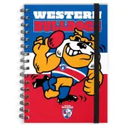 AFL A4 Hard Cover Notebook - Western Bulldogs - 60 Page