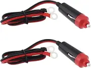 ECSiNG 2 x 10 A Plug car Cigarette Lighter Socket Plug Cable Plug 6 V 12 V 24 V for car Inverter air Pump Electric Cup