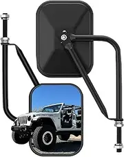 SUNPIE Jeep Mirrors Doors off Compatible with Jeep Wrangler 1987-2024 TJ YJ JK JL(Rubicon Sahara Sport Sports) 2020-2024 Gladiator(Overland Sport Sport S Altitude Willys)2 Doors&4 Doors, 2Packs