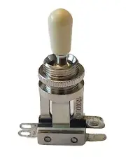 Switchcraft Short 3-Way USA Toggle Switch for Les Paul - Nickel with Cream Tip