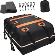 Car Roof Bag Rooftop Cargo Carrier, Sturdy Universal Travel Accessories for All Vehicle with or Without Rack Waterproof