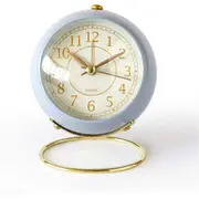 Small Table Clocks Tabletop Alarm Clock with Night Light Battery Operated Desk Clock -Blue
